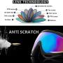 Peicees 4 Pack Winter Ski Goggles with UV400 Protection Adjustable Motorcycle Snow Goggles Tactical Glasses Windproof Sunglasses for Kids Boys Girls