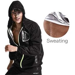 HOTSUIT Sauna Suit Men Weight Loss Anti Rip Sweat Suits Workout Jacket