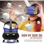 VIOTEK Spectre Folding Virtual Reality VR Headset Phone Accessory - Lightweight Glasses with Collapsible Case for Samsung Apple iPhone LG HTC Motorola Nokia Google Pixel and More!
