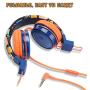 Baseman Kids Headphones with Microphone, Wired On-Ear Headsets with Safe Volume Limited 85 dB, Foldable and Adjustable Headphones with a 3.5mm Jack Cord for Children/School/Cellphone/Tablet Orange