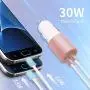 Fast Micro USB Car Charger, Compatible for Samsung Galaxy S7 Edge/S7/S7 Active/S6/S5, J7/3/2, Note5/4, Moto G5/G4, Z2, LG Stylo 3/2 Android Phones, 30W Dual Port Car Adapter with 3ft Cord-Gold Rose