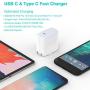 18W USB C Fast Charger for 2020/2018 iPad Pro 12.9 Gen 4/3, iPad Pro 11 Gen 2/1, Google Pixel 4 Pixel 3 Pixel 2 XL Pixel 3A XL 2XL 3XL 4XL, Foldable Plug, LED, with 6.6ft USB C to C Charging Cord