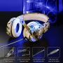 KOTION Each G9000 Gaming Headset for PS4,PC,Xbox One,Professional Noise Lsolation, Over Ear Headphones with Mic,LED Light,Bass Surround,Soft Memory Earmuffs,Gaming Headphones-Camo