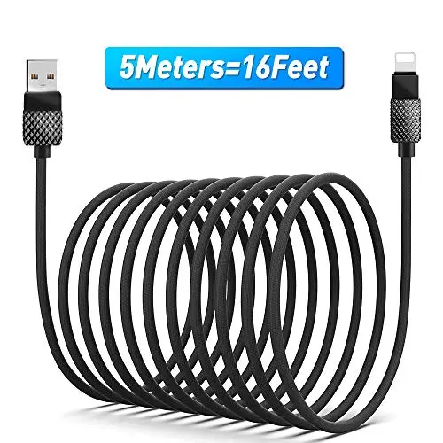 【Upgraded Version】Takya 5M/16FT Charging Cable, 5M USB Phone Charger Cord Fast Charger Durable Braided Nylon Cord Compatible with Phone X / 8/8 Plus / 7/7 Plus / 6S / 6S Plus / 6/6 Plus/Pad 【Upgraded Version】Takya 5M/16FT Charging Cable, 5M USB Phone Charger Cord Fast Charger Durable Braided Nylon Cord Compatible with Phone X / 8/8 Plus / 7/7 Plus / 6S / 6S Plus / 6/6 Plus/Pad