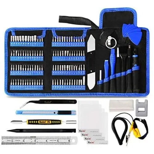 Kaisi 139 in 1 Electronics Repair Tool Kit Professional Precision Screwdriver Set Magnetic Drive Kit with Portable Bag for Repair PC Computer, Laptop, Tablet, iPad, iPhone, Xbox, Game Console and more Kaisi 139 in 1 Electronics Repair Tool Kit Professional Precision Screwdriver Set Magnetic Drive Kit with Portable Bag for Repair PC Computer, Laptop, Tablet, iPad, iPhone, Xbox, Game Console and more
