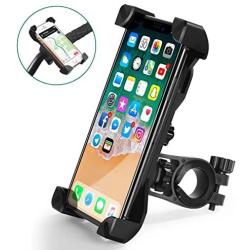 QMEET Bike Phone Mount 360°Rotation, Bike Phone Holder for iPhone Android GPS Other Devices Between 3.5 to 6.5 inches (Black)