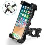 QMEET Bike Phone Mount 360°Rotation, Bike Phone Holder for iPhone Android GPS Other Devices Between 3.5 to 6.5 inches (Black)