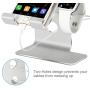 Tranesca 2-in-1 Charging Stand Compatible with Apple Watch 5/Apple Watch 4/Apple Watch 3/Apple Watch 2/Apple Watch 1(38mm/40mm/42mm/44mm) and iPhone/iPad (Sliver-Must Have Apple Watch Accessories)