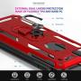 iPhone 8 Plus Case, iPhone 7 Plus Case, iPhone 6 Plus Case with Tempered Glass Screen Protector [2Pack], LeYi Military Grade Phone Case with Rotating Holder Kickstand for Apple iPhone 6s Plus, Red