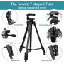 Selfie Ring Light 12" with 56" Extendable Tripod Stand & 2 Phone Holder for iPhone and Android Phone, Lusweimi Dimmable Led Ring lights for Live Stream/YouTube/TikTok/Makeup/Photography