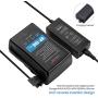 New 190Wh(13400mAh) V Mount/V-Lock Battery Compatible Video Camera Camcorder Broadcast LED Light with D-tap Output Cable and D-Tap Charger