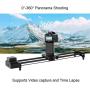GVM Camera Slider, 31" 2-Axis Carbon Fiber Motorized Slider Track Dolly Rail with APP Control and Wireless Controller, 360 Degree Panoramic Shooting and Time-Lapse Photography for Most DSLR Cameras