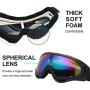 LJDJ Ski Goggles, Pack of 2 - Snowboard Adjustable UV 400 Protective Motorcycle Goggles Outdoor Sports Tactical Glasses Dust-Proof Combat Military Sunglasses for Kids Boys Girls Youth Men Women
