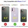 RXKEJI iPhone 11 Case Marble Bling Sparkle Glitter with Cell Phone Ring Holder Stand Finger Kickstand Phone Grip Heavy Drop Protection Shock Absorption Cover Case for iPhone 11 6.1 inch Purple