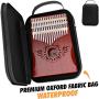 Kalimba Thumb Piano - 17 Keys Portable Thumb Piano, Perfect Gift for Kids and Adult Beginners, Finger Piano Made with African Wood, with Study Instruction, Tune Hammer and Durable Carrying Case