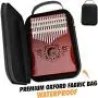 Kalimba Thumb Piano - 17 Keys Portable Thumb Piano, Perfect Gift for Kids and Adult Beginners, Finger Piano Made with African Wood, with Study Instruction, Tune Hammer and Durable Carrying Case