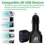 USB Car Charger, AI AIKENUO 48W Cars Adapter with Dual Ports Quick Charge 3.0, Fast Charging Auto Chargers for QC Devices, Android Phone,Samsung,iPhone,Tablets and More