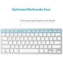 OMOTON Ultra-Slim Bluetooth Keyboard Compatible with iPad 10.2-inch/ 9.7-inch, iPad Air 10.5, iPad Pro 11/12.9, iPad Mini 5/4, iPhone and Other Bluetooth Enabled Devices, White