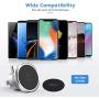 Magnetic Phone Car Mount, Penom Cell Phone Holder for Car Universal Air Vent Magnet Car Phone Mount Fits iPhone 11 Xs Max XR X 8 7 6S 6 Plus and Most Smartphones (Silver)