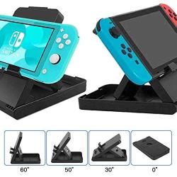 Multi-Angle Playstand for Nintendo Switch Lite - YOOWA Foldable Adjustable Holder Play Stand Compatible with Nintendo Switch Lite Mini Pro Air iPhone Android Phones Tablets E-Reader and More