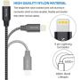 IWAVION iPhone Charger Cable, 4pack 3ft/1m Lightning Cable Nylon Braided iPhone Cable USB Sync Cord Fast iPhone Charging Cable for iPhone Xs Max X XR 8 7 6s 6 Plus SE 5 5s, iPad Mini/Air, iPod