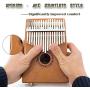 EastRock Kalimba 17 Keys Thumb Piano,Built-in pickup and EVA High Performance Protection Box, Tuning Hammer, Professional models,EQ (Solid Mahogany wood EQ),Gift for Kids Adult Beginners Professional