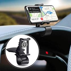 JunDa Car Phone Holder 360-Degree Rotation Cell Phone Holder Suitable for 4 to 7 inch Smartphones,Rotating Dashboard Clip Mount Stand