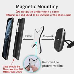 Wireless Car Charger, 10W Qi Fast Car Mount Phone Holder Magnetic Dashboard [ 360 Rotation ] Compatible for iPhone 11/11 Pro Max/Xs Max/XR/X/8 Plus, Samsung Galaxy S10/S10E/Note10/S9/S9+/S8 and More