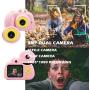 KIDOVE Kids Toys Fun Camera, Child Selfie Digital Game Camcorder, 8MP 1080P Dual Camera Video Recorder, Creative Birthday Gifts for Girls and Boys, 16GB TF Card Included (Pink)