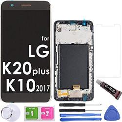 LCD Screen Replacement Touch Display Digitizer Assembly (Black-5.3") for LG K20 Plus T-Mobile MetroPCS TP260 MP260 K10 2017 X400 M250N