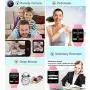Smart Watch - Sazooy Bluetooth Smart Watch Support Make/Answer Phones Send/Get Messages Compatible Android iOS Phones with Camera Pedometer SIM SD Card Slot for Men Women (Pink) Smart Watch - Sazooy Bluetooth Smart Watch Support Make/Answer Phones Send/Get Messages Compatible Android iOS Phones with Camera Pedometer SIM SD Card Slot for Men Women (Pink)