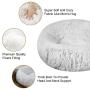 Zerohub Faux Fur Round Dog Bed, Ultra Soft Comfy Donut Cuddler, Washable Dog and Cat Cushion Bed for Dogs and Cats