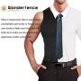 Wonderience Compression Shirts for Men Undershirts Slimming Body Shaper Waist Trainer Tank Top Vest with Zipper