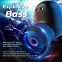 Tribit FlyBuds 1 Wireless Earbuds - 5.0 Bluetooth Earbuds IPX8 Waterproof Wireless Charging USB-C Stereo Sound Deep Bass 36H Playtime- True Wireless Earbuds with Mic for Running iPhone Android, Black
