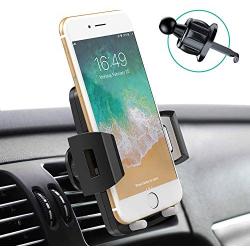 Cell Phone Holder for Car, Universal Car Holder Phone Mount, Quntis Car Air Vent Stand Cradle 360 Rotation Compatible with iPhone Xs XR X 8 7 6 Plus Samsung S10 S9 S8 Plus LG Motorola Pixel Nexus