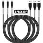 Micro USB Cable 10ft, Cabepow 3 Pack Long Android Charger Cable Spring Protection High Speed Data and Charging Android Charger Cord for Samsung Galaxy S7 Edge S6 S5,Note 5 4,LG G4 Android Phone