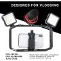 Ulanzi M-Rig Film Making Vlog Cage with Sairen VM-Q1 Microphone Bundle for Smartphones, GoPros and DSLR Cameras | Full Metal Professional Grade Vlogging Cage with Mic (2 Items)