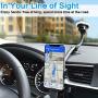 Car Truck Phone Mount Holder with 13-Inch Gooseneck Long Arm, Industrial-Strength Suction Cup Car Holder for All Cell Phones iPhone by 1Zero Windshield Dashboard Window Dash Mobile Mount