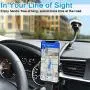 Car Truck Phone Mount Holder with 13-Inch Gooseneck Long Arm, Industrial-Strength Suction Cup Car Holder for All Cell Phones iPhone by 1Zero Windshield Dashboard Window Dash Mobile Mount