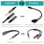 Kingtop 3.5mm Combo Audio Adapter Cable for PS4,Xbox One S,Tablet,Mobile Phone,PC Gaming Headsets and New Version Laptop Kingtop 3.5mm Combo Audio Adapter Cable for PS4,Xbox One S,Tablet,Mobile Phone,PC Gaming Headsets and New Version Laptop