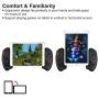Mobile Game Controller, Wireless 4.0 Practical Stretch Joystick Gamepad with 5-10 Inch Telescopic Holder for Compatible Phone8/XR/XS iOS Compatible Android Mobile Phone Tablet