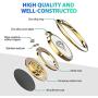 Phone Ring Holder Finger Kickstand, A-Maker 360° Rotation Metal Phone Ring Stand,Phone Ring Grip for Magnetic Car Mount Compatible with iPhone, Samsung Galaxy All Smartphone (Gold)