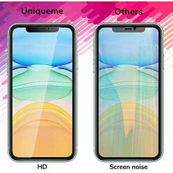 [4 Pack] UniqueMe 2 Pack Tempered Glass Privacy Screen Protector +2 Pack Tempered Glass Camera Lens Protector 9H Hardness for iPhone 11(6.1 inch)