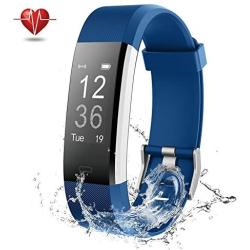 NOVETE Fitness Tracker, Bluetooth 4.0 Heart Rate Monitor Bracelet, IP67 Waterproof, Touch Screen, Smart Wristband, Pedometer Sports Activity Tracker Smart Watch for Android and iOS Smartphone