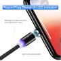 Crozziz Magnetic Charging Cable(3 Pack,3ft/6ft/6ft)3 in 1 Cable,Compatible with Mirco USB, Type C Smartphone and iProduct Device(Black)