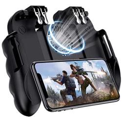 SOONHUA Mobile Game Controller 6 Finger Fire Trigger Gamepad Joystick with Cooling Fan