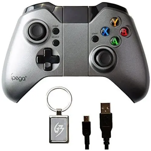 Gam3Gear PG-9062 Dark Fighter Wireless Joypad Controller Gamepad for Samsung Huawei Android TV TV Box (NOT for iOS) with Keychain Gam3Gear PG-9062 Dark Fighter Wireless Joypad Controller Gamepad for Samsung Huawei Android TV TV Box (NOT for iOS) with Keychain