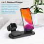 SimpJoy Wireless Charger, Wireless Charging Stand for iPhone AirPods Pro and Apple Watch, 3 in 1 Fast Charging Station Dock Works for iPhone 11/11 Pro Max/XR/XS/X/8/8 Plus (with iWatch Charger)…