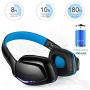 DUSANER Computer Accessories Gaming Headset - Bluetooth Stereo Over-Ear Wireless Headphones with Mic Foldable for Mobile Phones/Tablets/Laptops/PS4/Xbox One Game Accessories (Color : Blue)