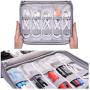 Portable Electronic Organizer Travel Accessories Cable Bag Universal Cord Storage Case Carrying for Charging Cable, Cell Phone, Power Bank,Mini Tablet(Gray)